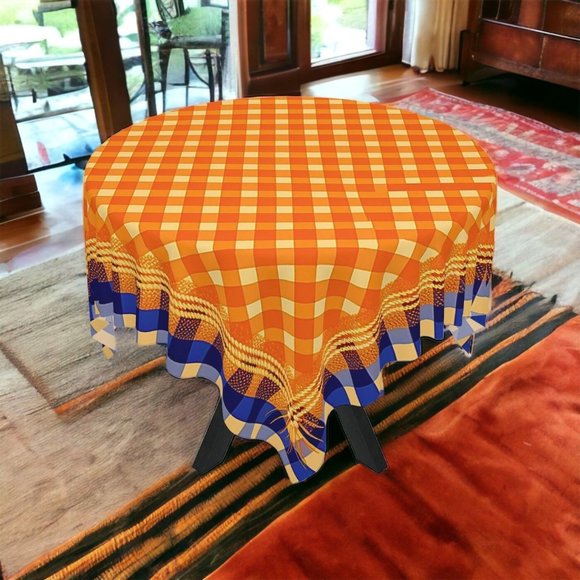 Orange Tablecloth | Modern table cloth | Rectangle Square or Round Fit | gift - Picture 2 of 10